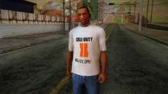 COD Black Ops II White Fan T-Shirt para GTA San Andreas